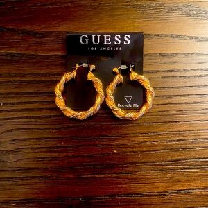 NEW Guess gold hoop earrings